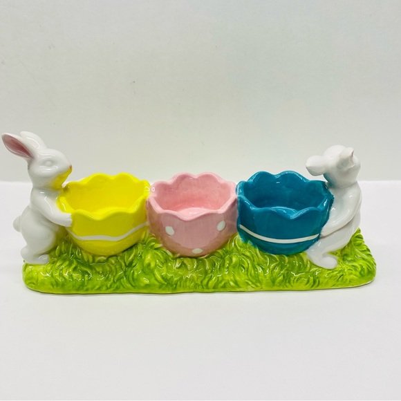 Yankee Candle Easter Egg Bunny Tealight Holder Bunnies Spring Pink Yellow Blue - Picture 6 of 14